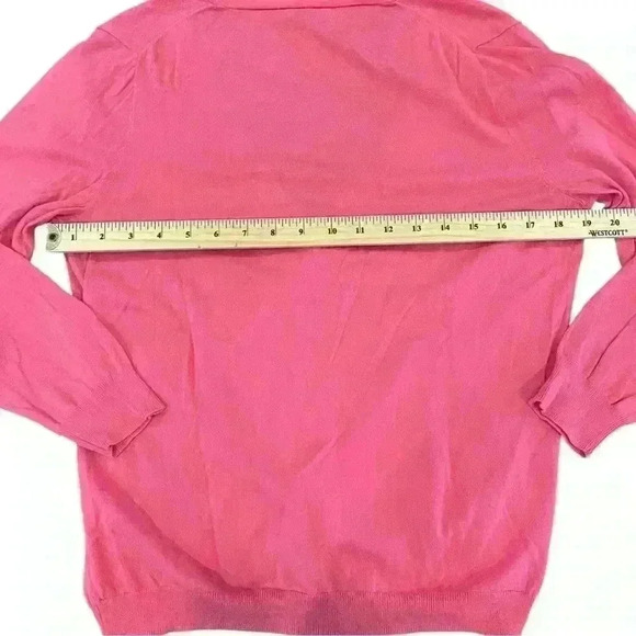 Classic J Crew Pink V-Neck Button Cardigan Sweater - Picture 5 of 8